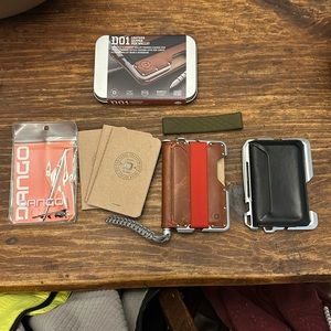 Two Dango wallets and accessories.